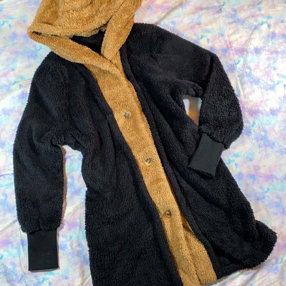 🪽[ Shein ] Fluffy Full Length Teddy Overcoat - Picture 2 of 10